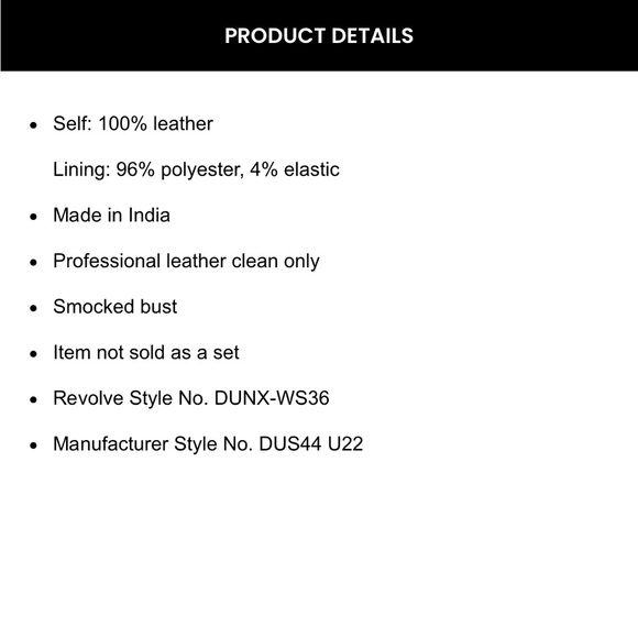 REVOLVE ARYN LEATHER CROP TOP S - Picture 8 of 8